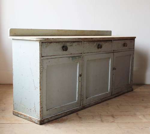 19th Century Painted Pine Dresser Base