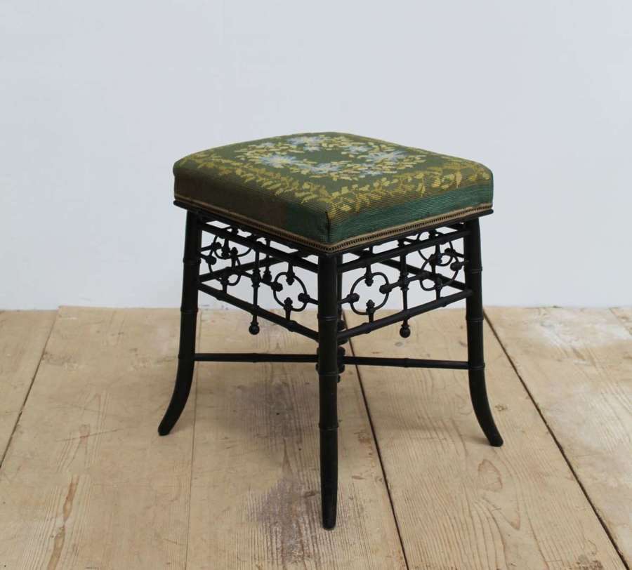 Faux Bamboo Stool
