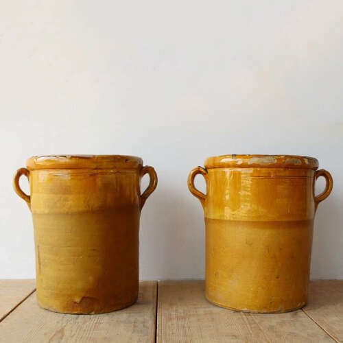 Pair of Italian Confit Pots