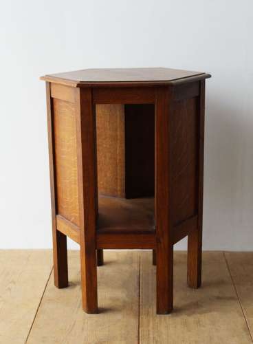 Pair of Quarter Sawn Lamp Tables