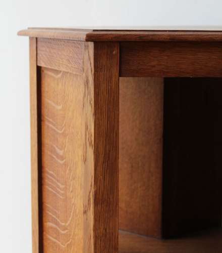 Pair of Quarter Sawn Lamp Tables