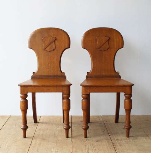 Pair of 19th Century Hall Chairs