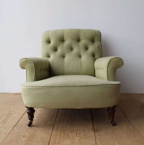 19th Century Deep Seated Button Back Chair
