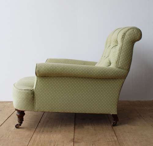 19th Century Deep Seated Button Back Chair