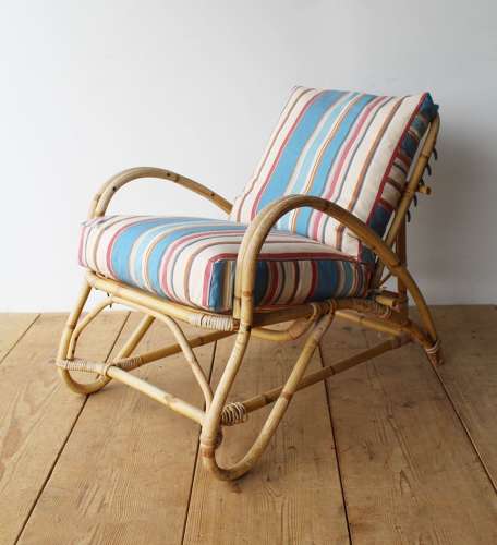 Pair of Reclining 1930s Cane Chairs