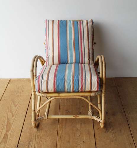 Pair of Reclining 1930s Cane Chairs