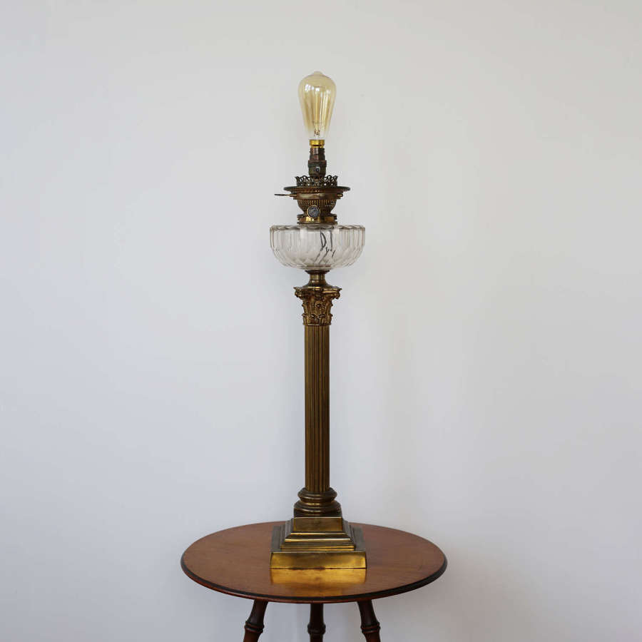 Corinthian Oil Column Lamp