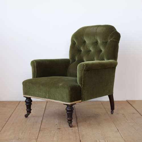 19th Century Button Back Armchair