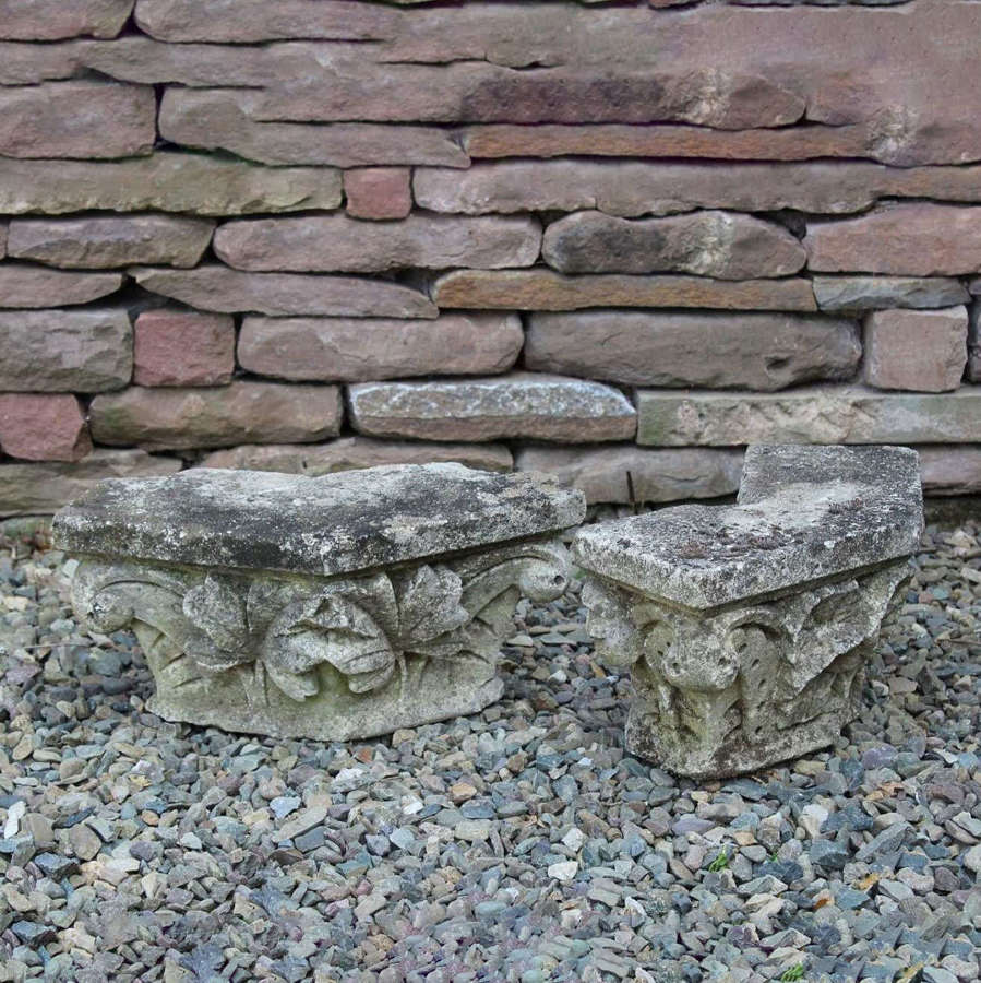 Pair Of 19Th Century Capitals
