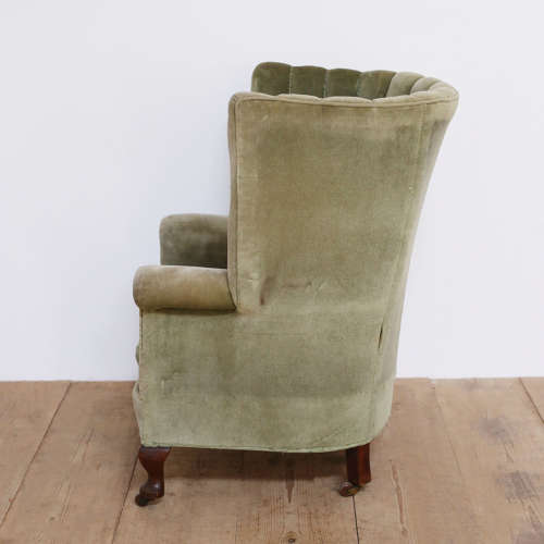 20th Century Barrel Back Wing Chair