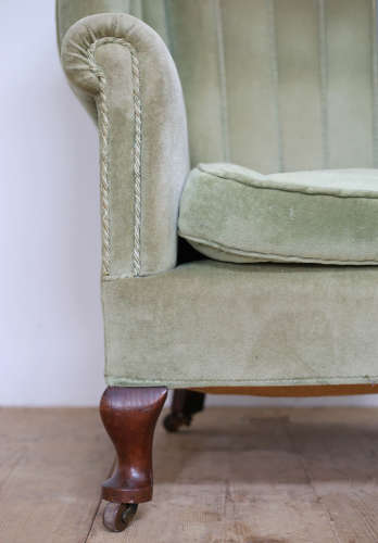 20th Century Barrel Back Wing Chair