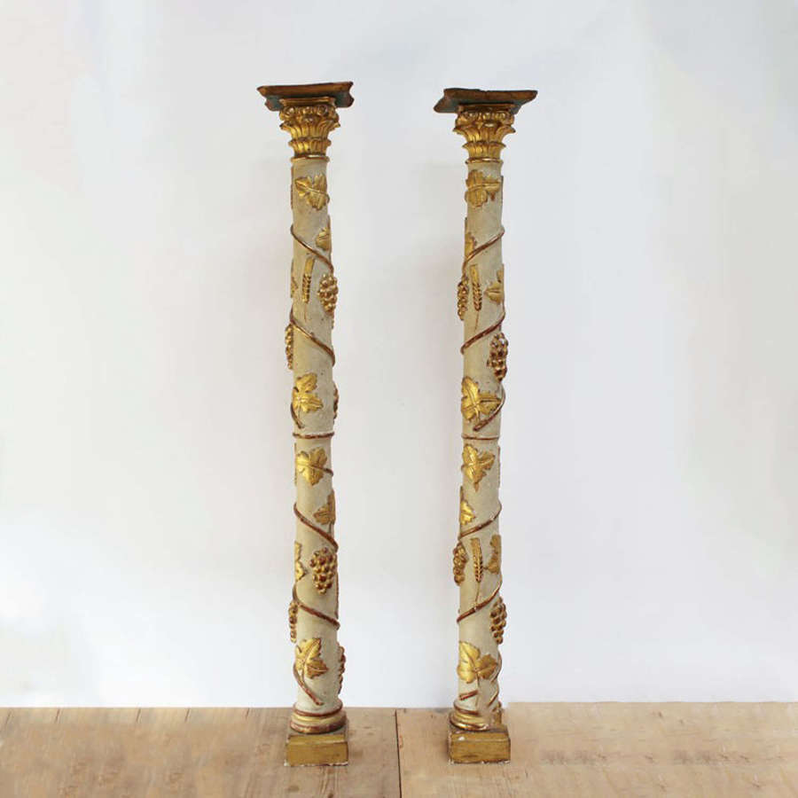 Pair Of Carved Columns