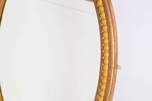 Large English Oval Gilt And Gesso Mirror