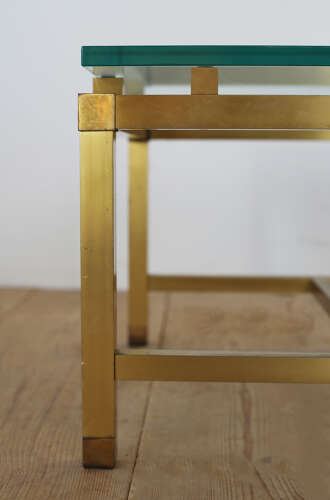 Pair Of 1974 Lacquered Brass Coffee Tables