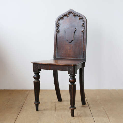 Pair of Gothic Hall Chairs