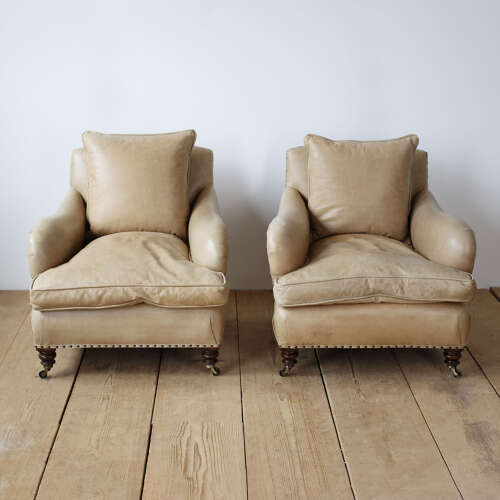 Pair of 19th Century Howard Style Armchairs
