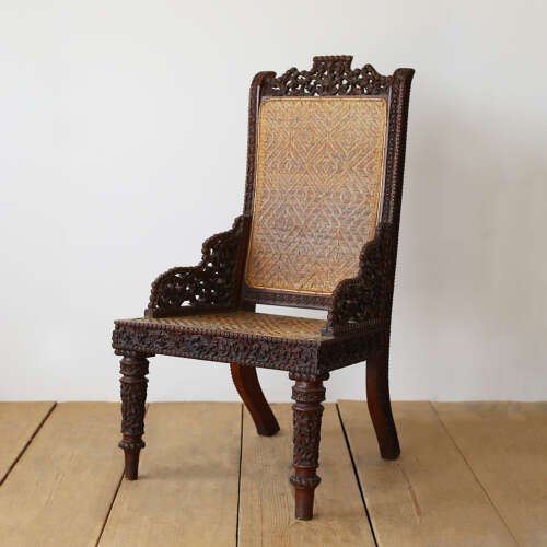 19th Century Anglo Indian Slipper Chair