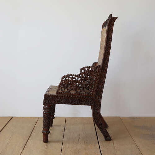 19th Century Anglo Indian Slipper Chair