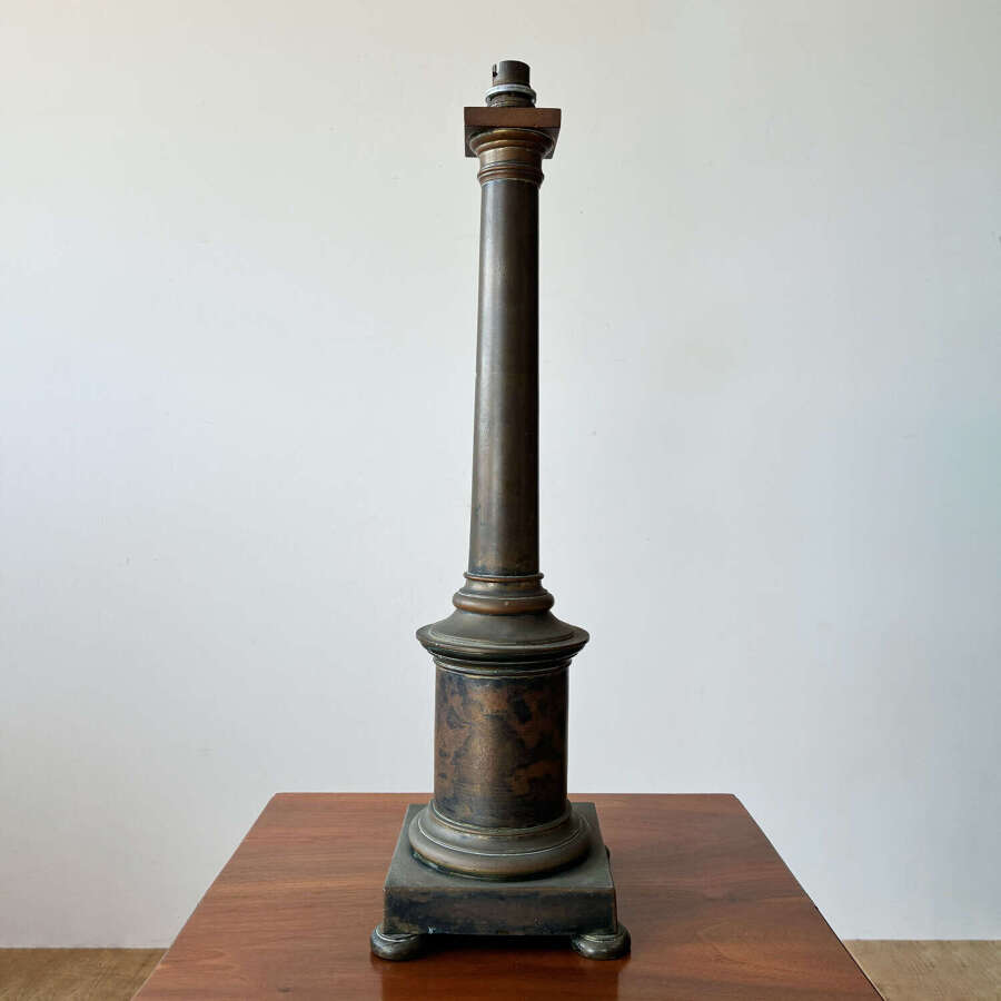 19th Century  Column Lamp