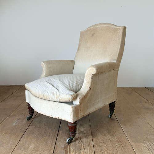 19th Century Armchair and Stool