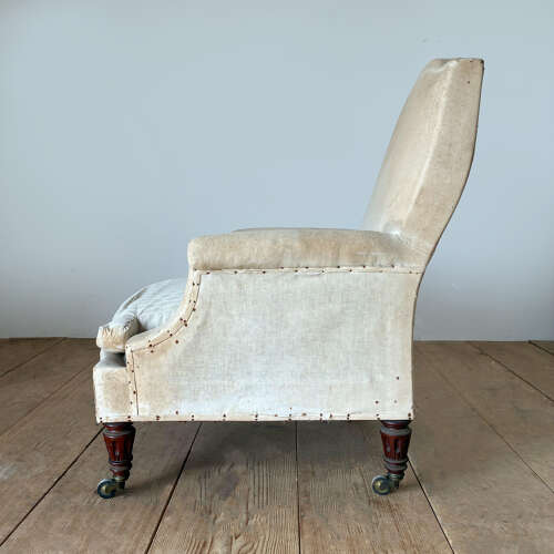 19th Century Armchair and Stool