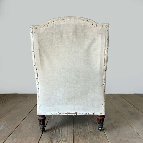19th Century Armchair and Stool