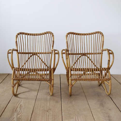 Pair of 1930s Cane Chairs